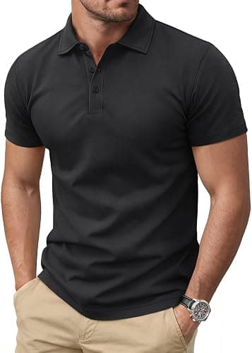 Event crew polo shirt with high contrast branding for site visibility