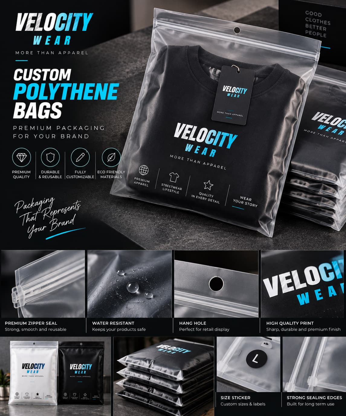 Polythene Bags — custom apparel example 1