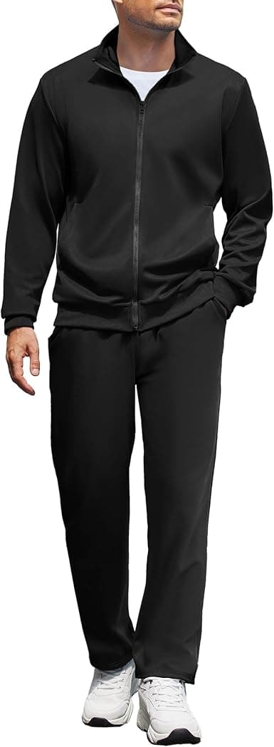 Bulk tracksuit set showing chest and sleeve decoration placement