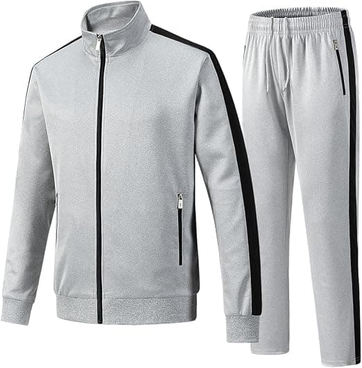 Stacked tracksuit sets in a single colourway ready for dispatch