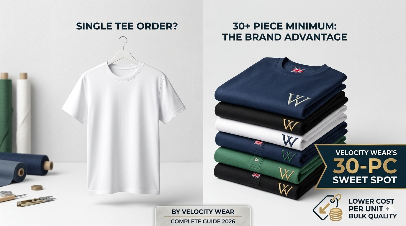 custom t-shirts no minimum order UK