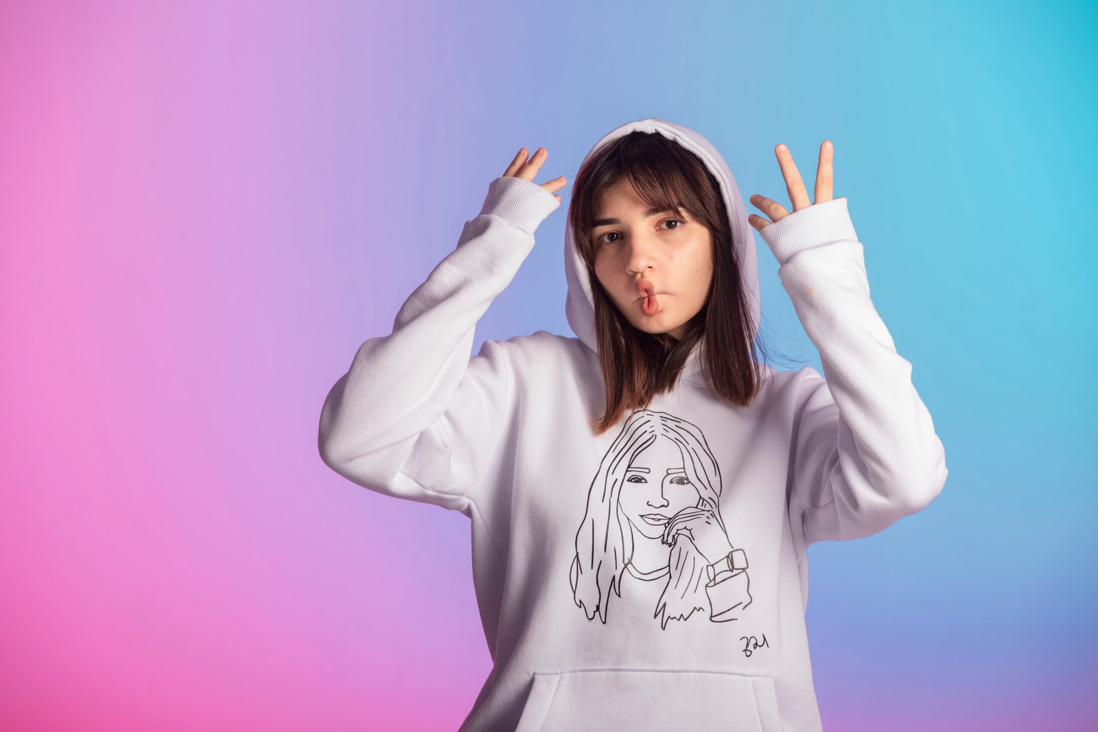 custom puff print hoodies